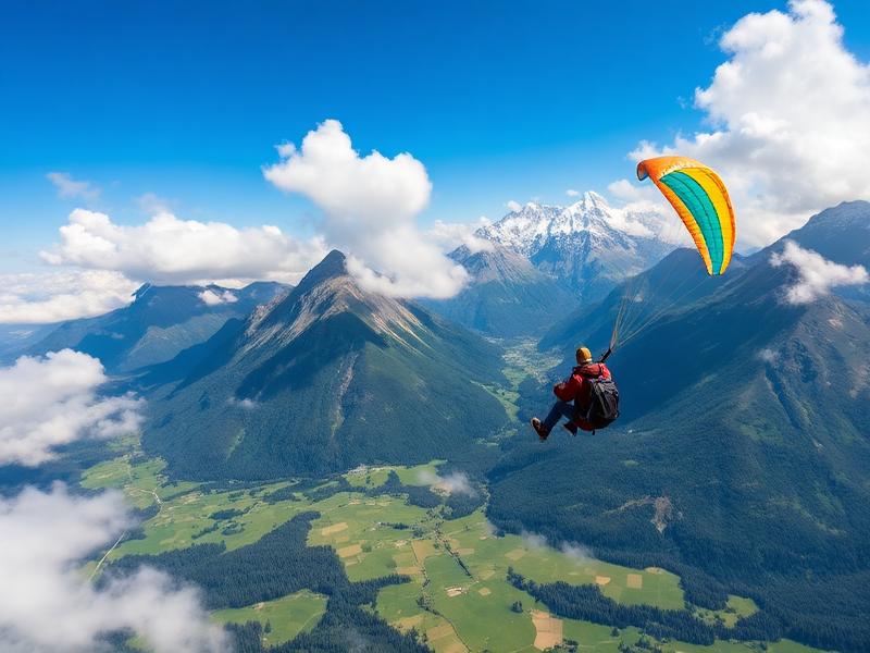 Tandem Paragliding Flight Over the Swiss Alps